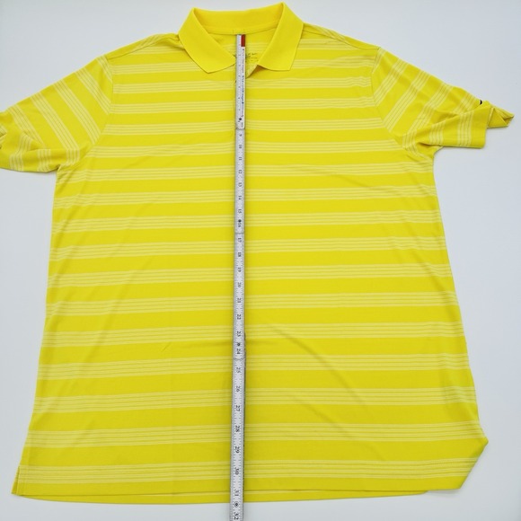 Nike Tour Performance Polo Shirt Mens XL Yellow  Short Sleeve Golf DRIFIT - Picture 10 of 10